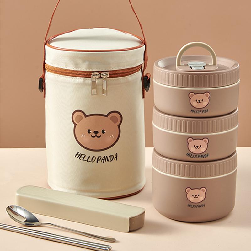 Portable Thermal Lunch Box Insulated 316 Stainless Steel Leak Proof Microwave Safe Bento Box for Salad And Food Storage