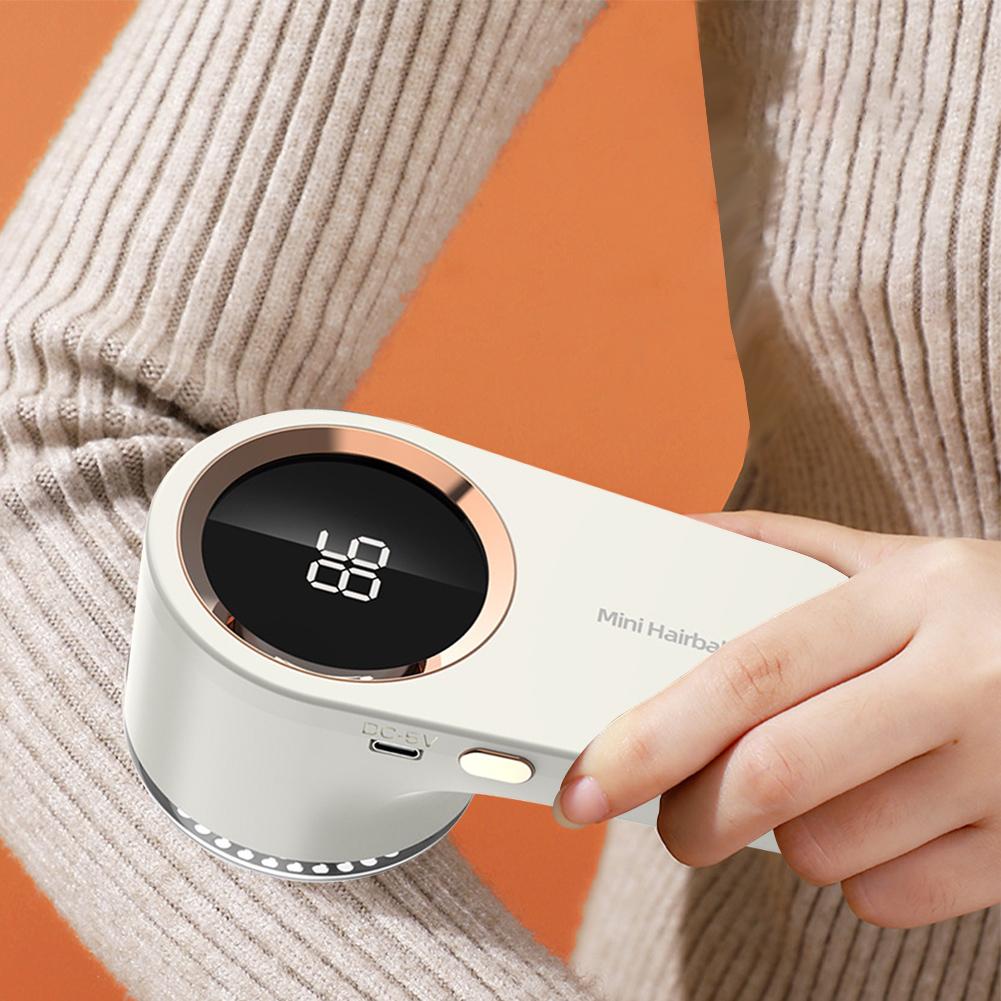 Electric Lint Remover Fuzz Remover Digital Display Electric Pellet Fluff Remover USB Rechargeable Ergonomic for Clothes Sweater