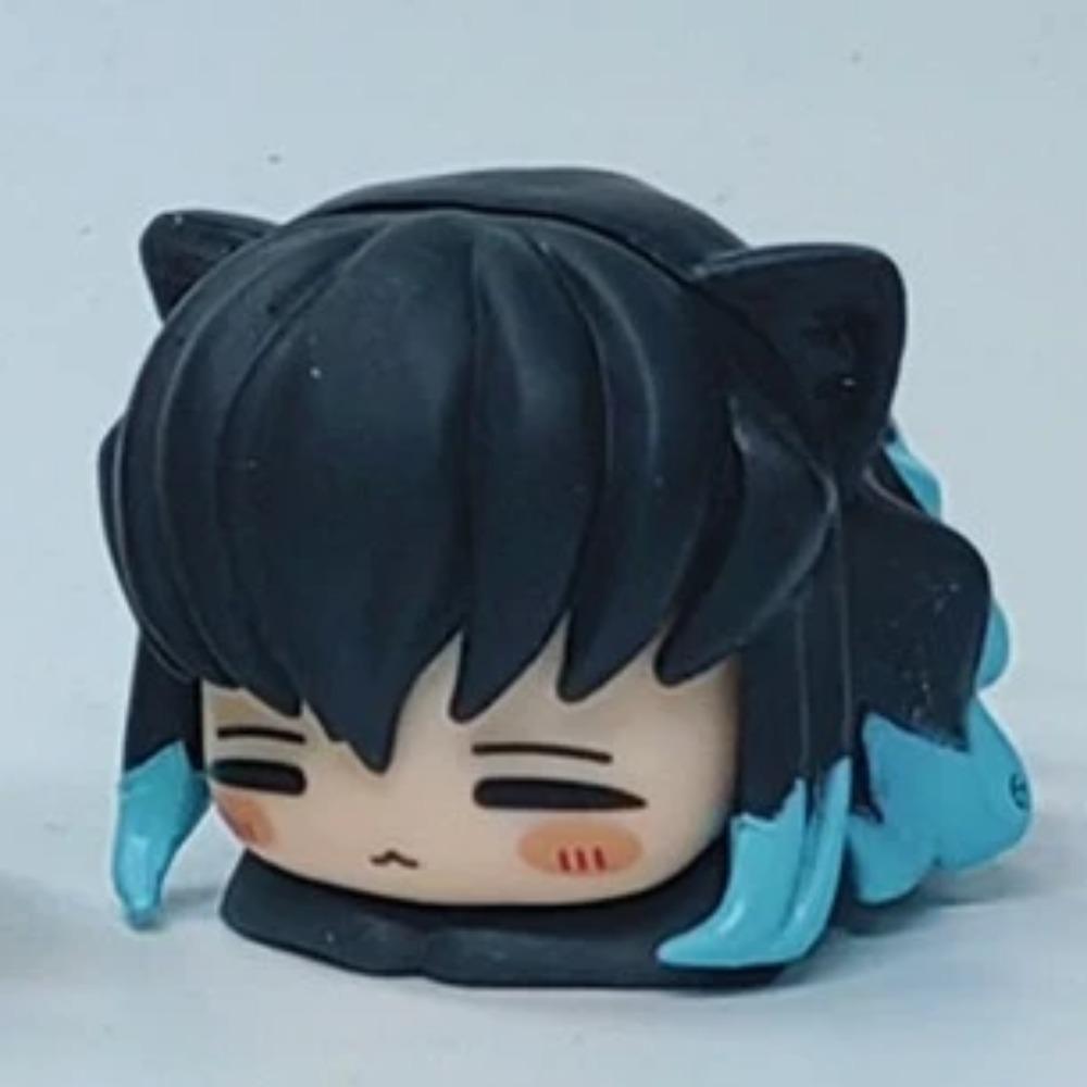 6 Q-Version Schlafposition Bauchlage Geistertöter-Klinge Figuren Kamado Tanjirou Kamado Nezuko Kanroji Mitsuri Puppen Ornamente