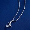 Double Moon S925 Sterling Silver Minimalist Clavicle Necklace - Korean High-End Light Luxury Design