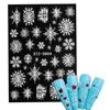 5D Embossed Christmas Nail Art Stickers New Year Red Santa Claus Tree Penguins Snowman Winter Sliders Girl Manicure Decals NK-1*