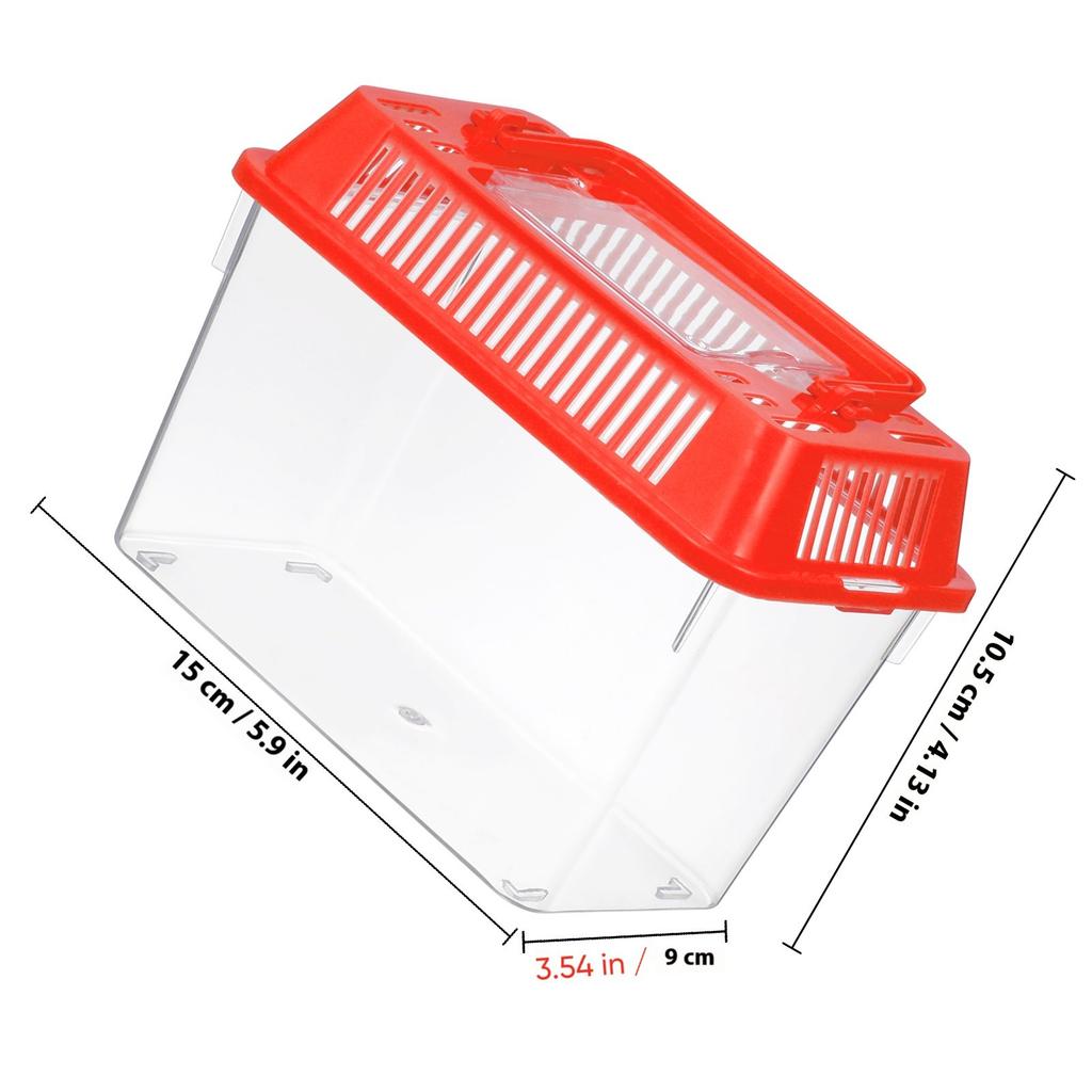 Tragbarer Mini-Fischbehälter Kunststoff Handheld-Aquarium für Goldfische Betta Kleine Wassertiere Transparent Sicher Einfaches Design