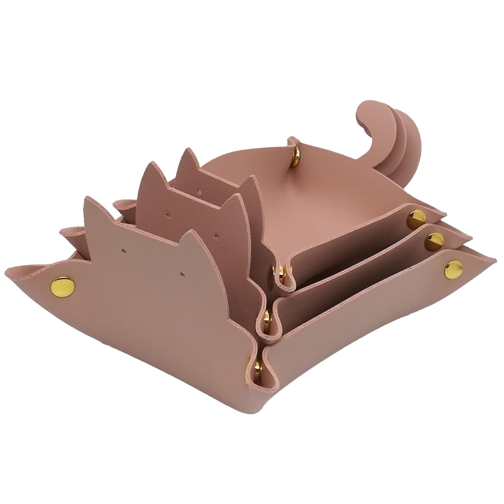 

Cicogna Cat Set of Trays for Cat Black Cat Funny Dice Trays, 3, Foldable, Leather-Look Storage, Accessories, Design, Eyeglasses, Watches, Accessories, розовый