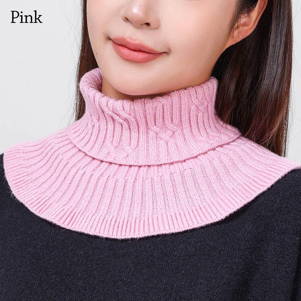 

Съемный шарф Ветрозащитная водолазка Модный утеплитель для шеи для мужчин и женщин розовый