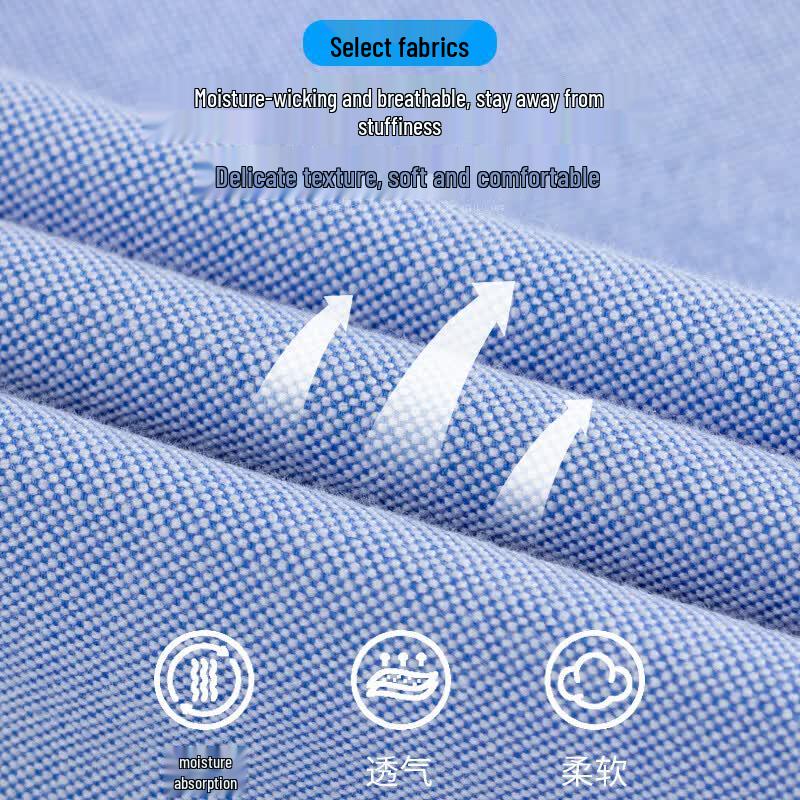 Hodo Men's Pure Cotton Oxford Long Sleeve Shirt