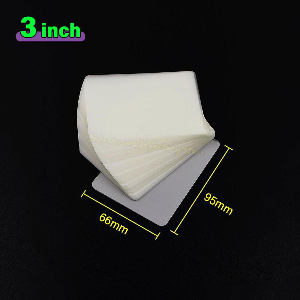 Silicone World 3/4/5/6 Inch 100 Sheets 60 Mic Thermal Laminating Film PET Plastic Film For Photo/Card/Picture Hot Laminator Film