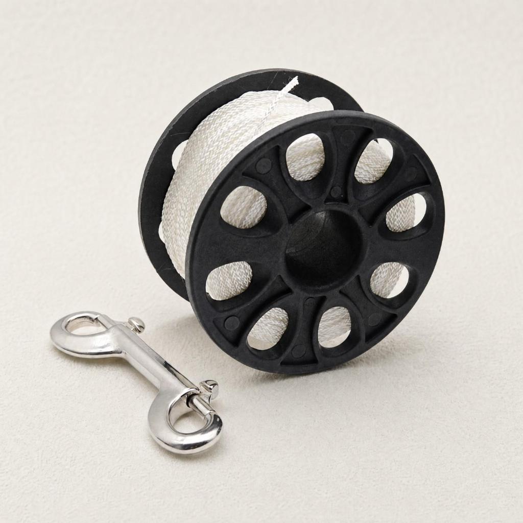 Diving Reel with Double-Ended Clip Reinforced Nylon Line Safety