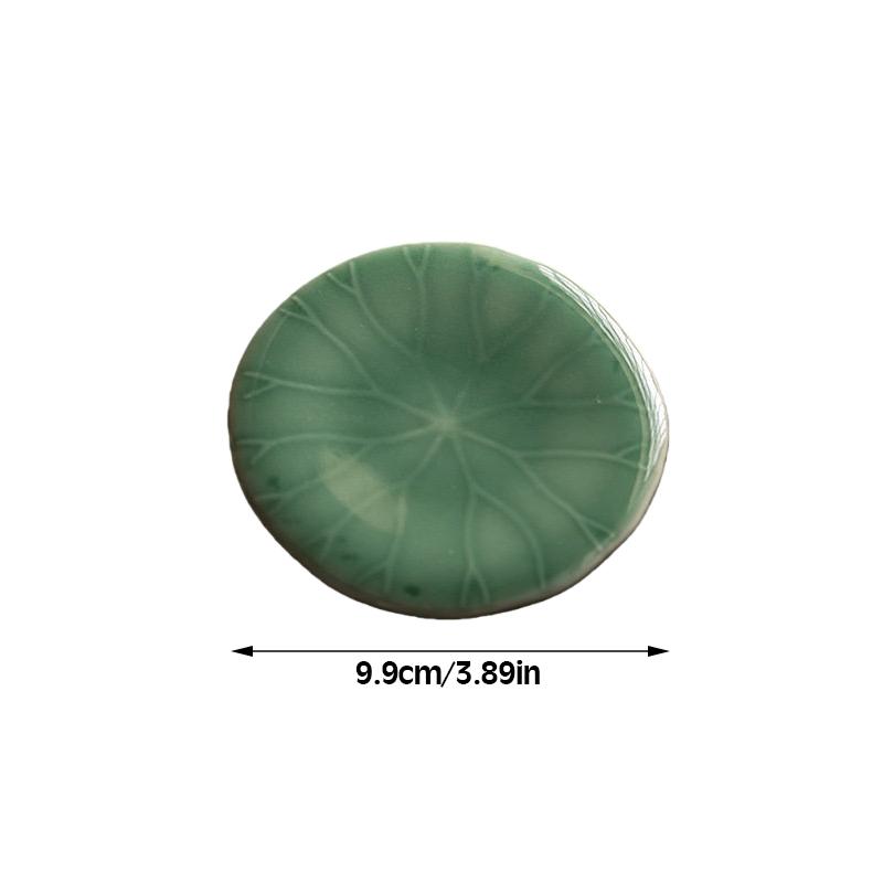 

1 Pcs Celadon Carved Coaster Lotus Leaf Ceramic Cup Holder Chinese Style Natural Casual Antique Kung Fu Tea Set Saucer Teaware