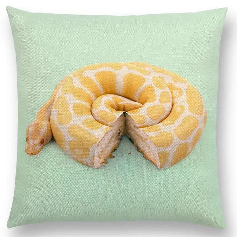 Różowy Sen Kolorowa Fantazja Seksowny Wystrój Poszewka na Poduszkę Sofa Rzutowa Wieloryb Flaming Kot Hamburger Pączek Poszewka na Poduszkę