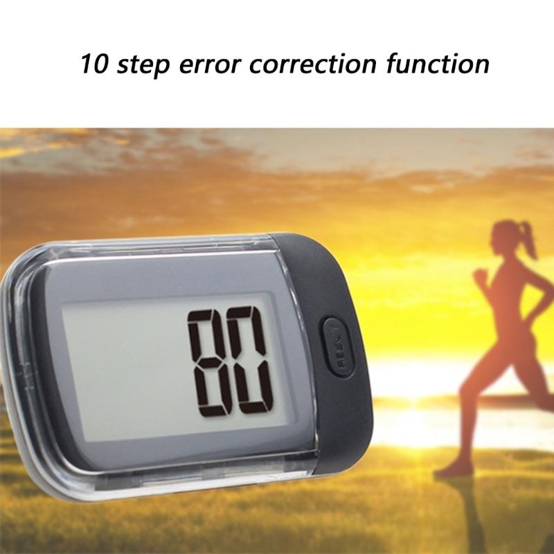 Digital Step Trackers Single Touch Operation Pedometer Step Counter With Large LCD Screen For Walking Running Activity