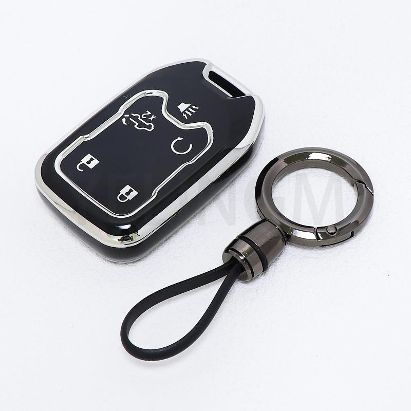 5/6 Button Shell Fob Cover Holder For GMC Sierra Acadia Terrain Yukon for Chevrolet Silverado Suburban Tahoe  Car Key Case Smart