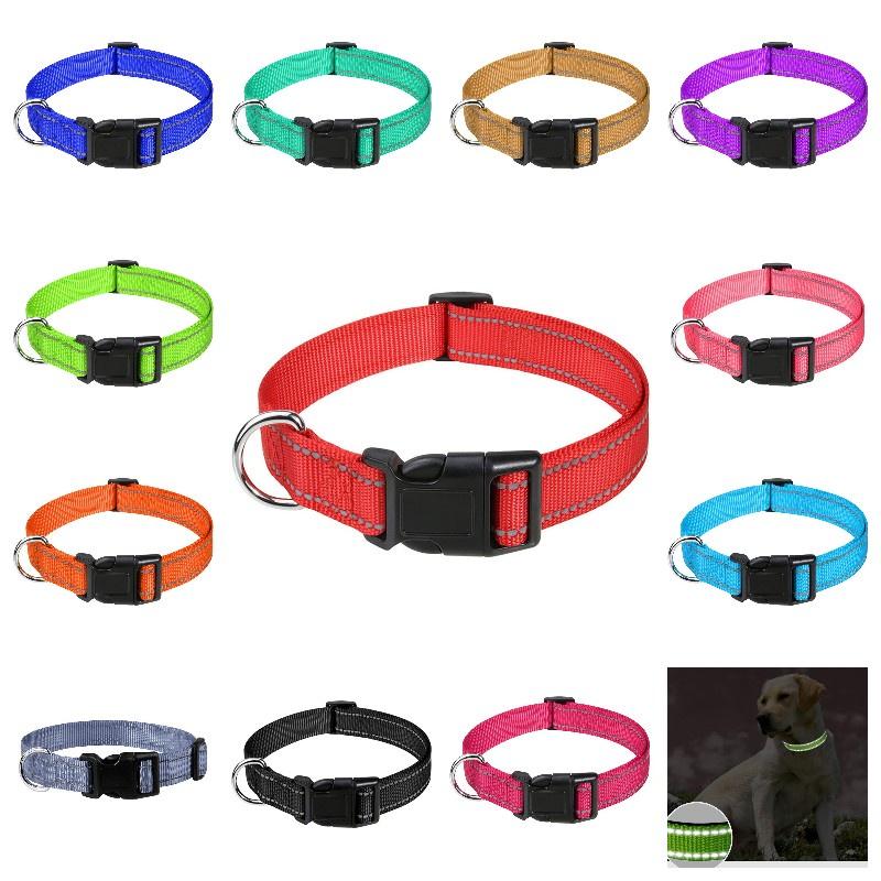 Durable Reflective Neoprene Dog Collar Available In 12 Vibrant Colors And 5 Sizes