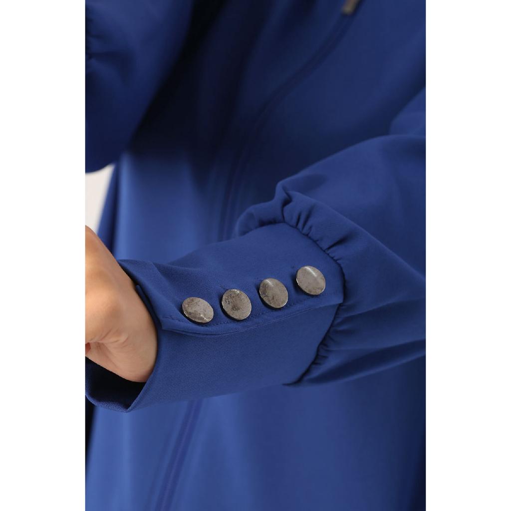 Cardigan confortabil negru cu glugă și fermoar