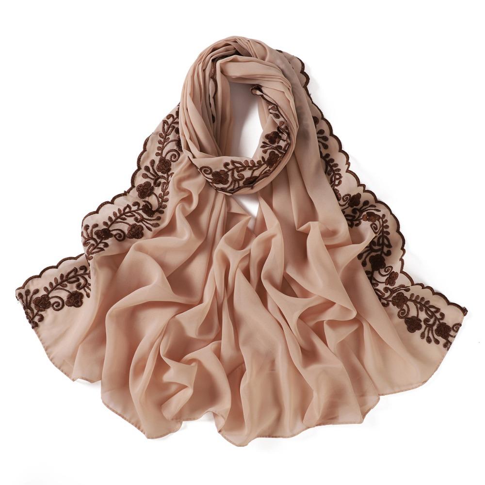 Lightweight Long Scarf Solid Color Women's Headscarf Fashion Hijab for Spring and Summer