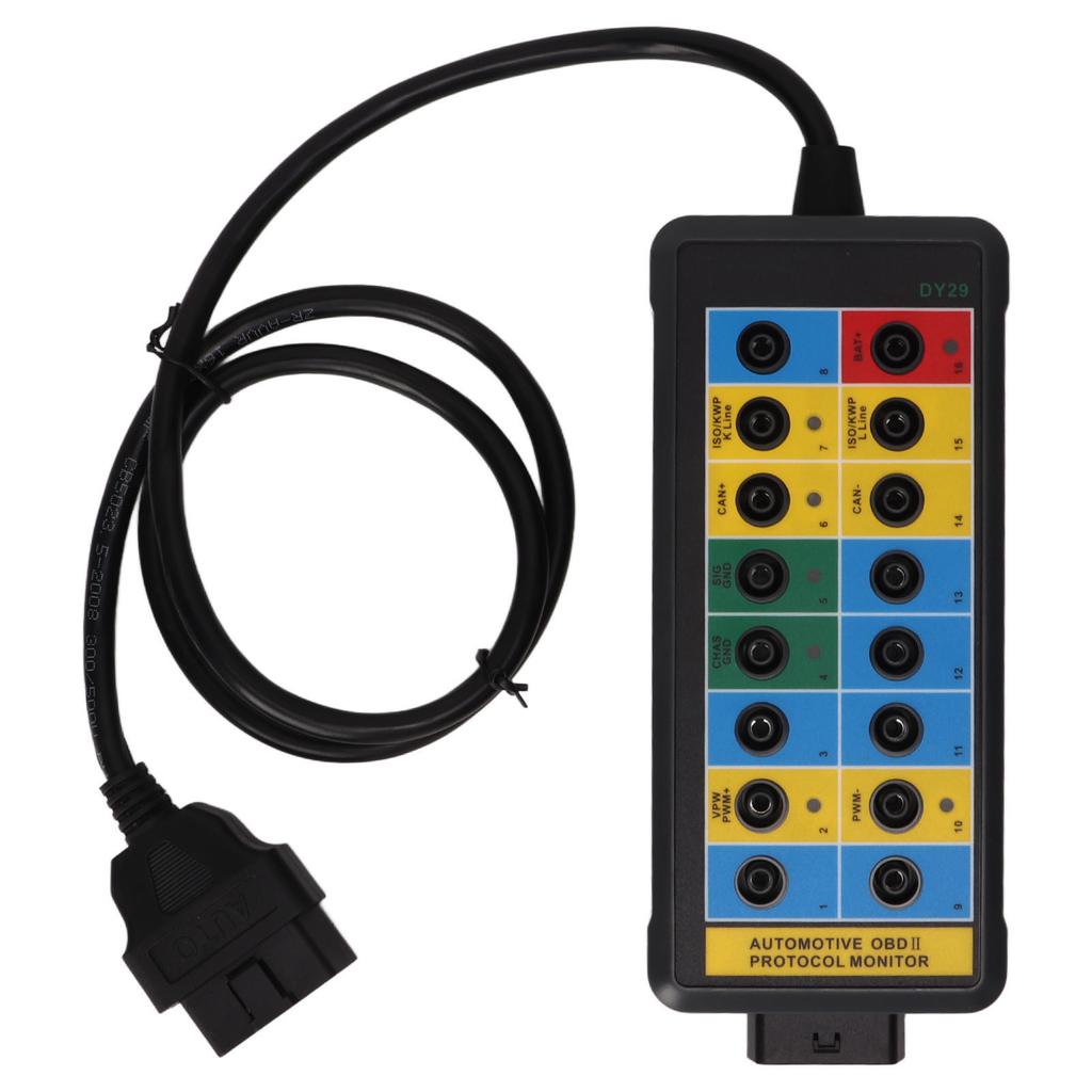 16-pins OBDII Protokolldetektor Rask Deteksjon Enkel Tilgang Overvåkingssignaler OBD2 Breakout-boks