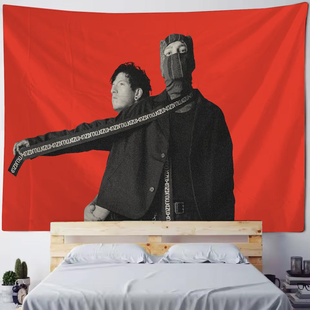 Musik-Twenty One Pilots Wandteppich Dekoration Schlafzimmer Wohnheim Hintergrundtuch Ferienhaus Party Wohnzimmer Clubtuch