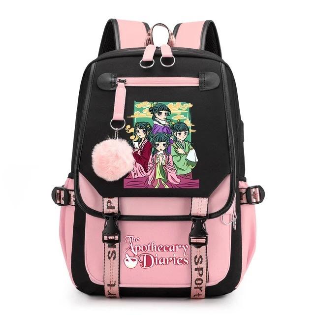 Large Capacity Schoolbag with Shoulder Strap; Student Three-piece Pencil Case Set