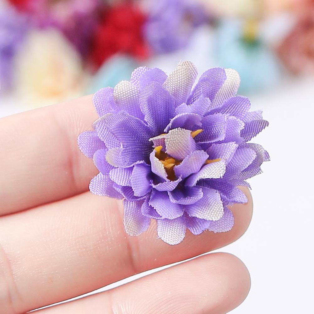 10/20/30PCs Daisy Artificial Flowers 3cm Silk  Fake Flower for Home Room Decor Wedding Decoration DIY Craft Wreath Accessories