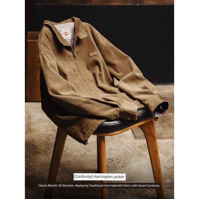 Madden Workwear American Retro Corduroy Harrington G9 Jacket Ame Casual Stand Collar Jacket for Men Spring