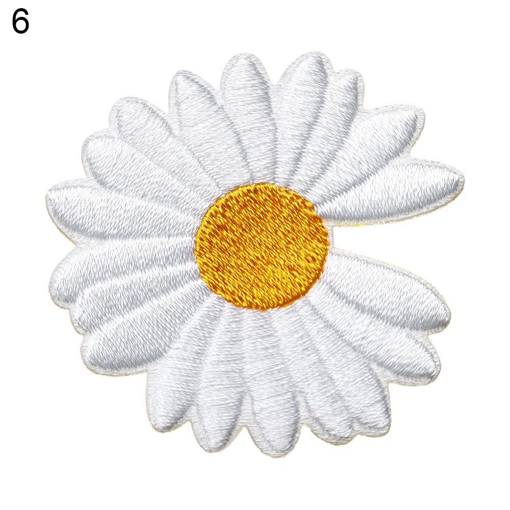 Autocolant Haine Pânză Brodată Fluture Aplică Termică Mică Margaretă Broderie