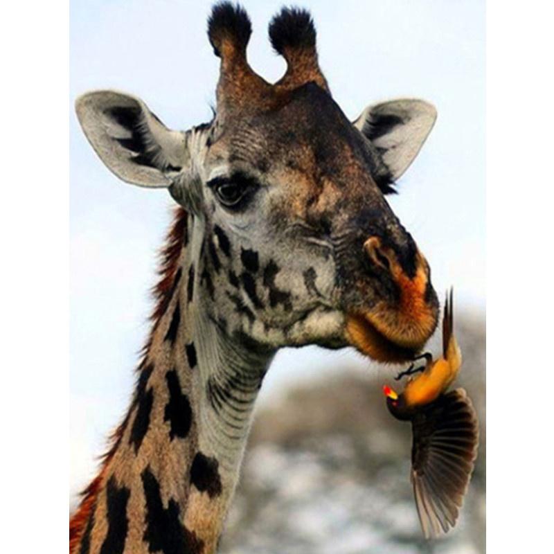 5D DIY Diamond Painting Cute Giraffe Diamond Embroidery Cross Stitch Kit Full Rhinestone Mosaic Home Decor