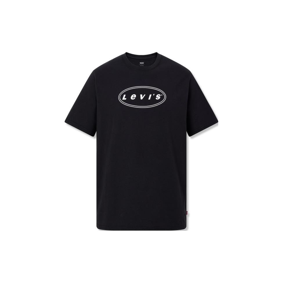 

Мужская футболка Levis из чистого хлопка с круглым вырезом и короткими рукавами, топы, черная 16143-1057 S