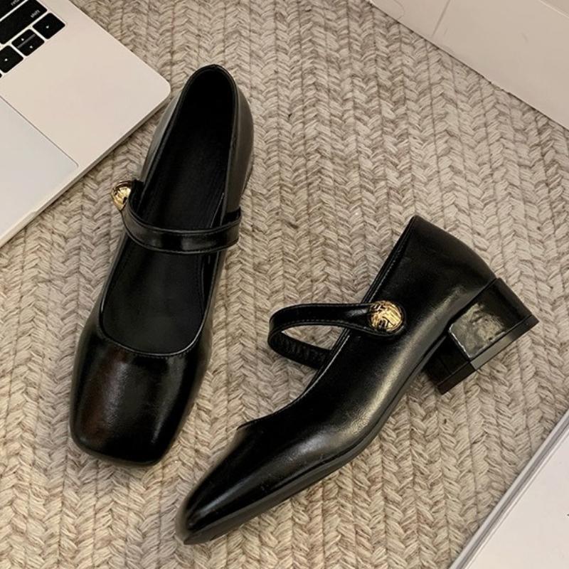 

Элегантные женские туфли на каблуке Туфли Мэри Джейн Летние босоножки с квадратным носком 2025 Новая мода Женские туфли-лодочки Вечеринка Zapatillas 35 чёрный