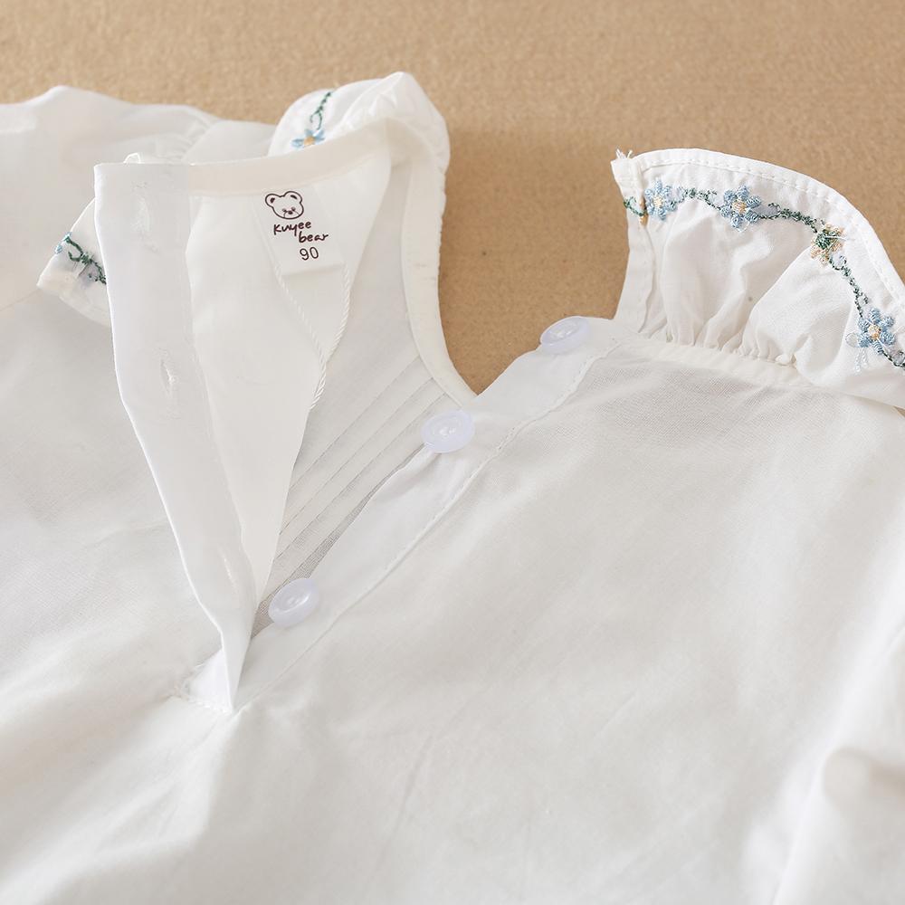 Girls' Cotton Long Sleeve Top Ages 2-6 Lovely Ruffle Collar Casual Style Children's Clothes