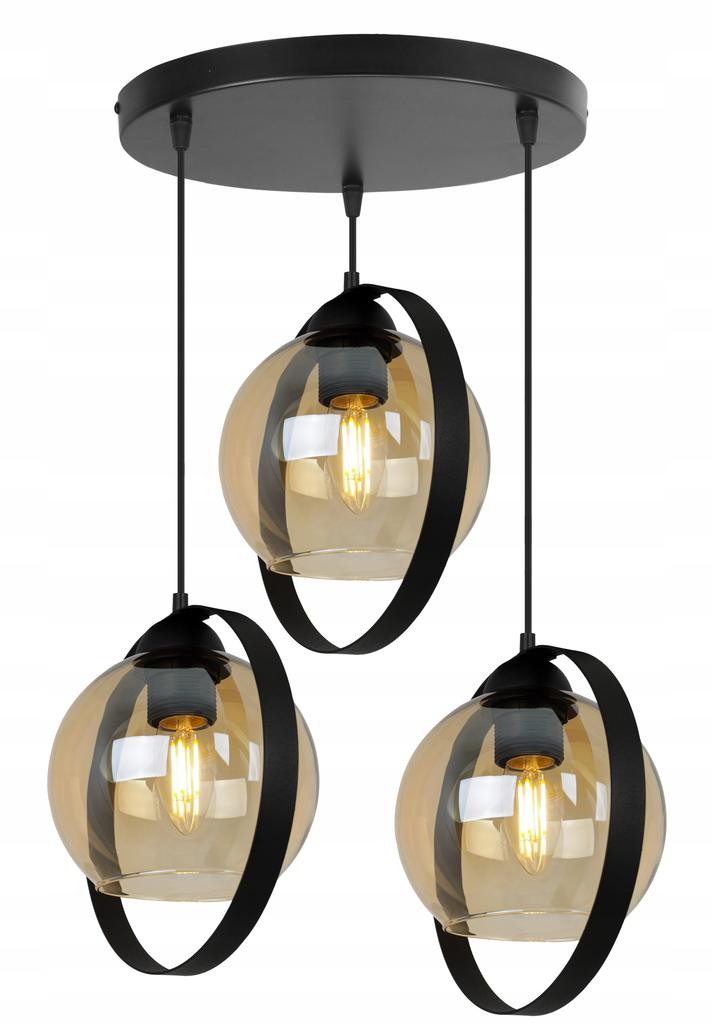 MODERNE HÄNGELAMPE GLAS-SCHIRM-RINGLE