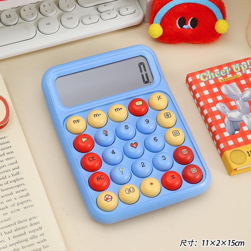 Cute Color Contrast Mini Portable Calculator For Primary School Children Students