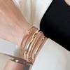 6Pcs/7Pcs Metal Star Pentagram Wide Open Bangle Set Gold Silver Exaggerated Bracelet  Girls