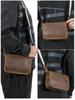 DUJIANG Men's Genuine Leather Crossbody Messenger Shoulder Bag