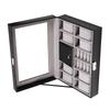 Multi Functional 8 Slots 2 Grids Watch Display Case Ring Jewelry Storage Box Organizer