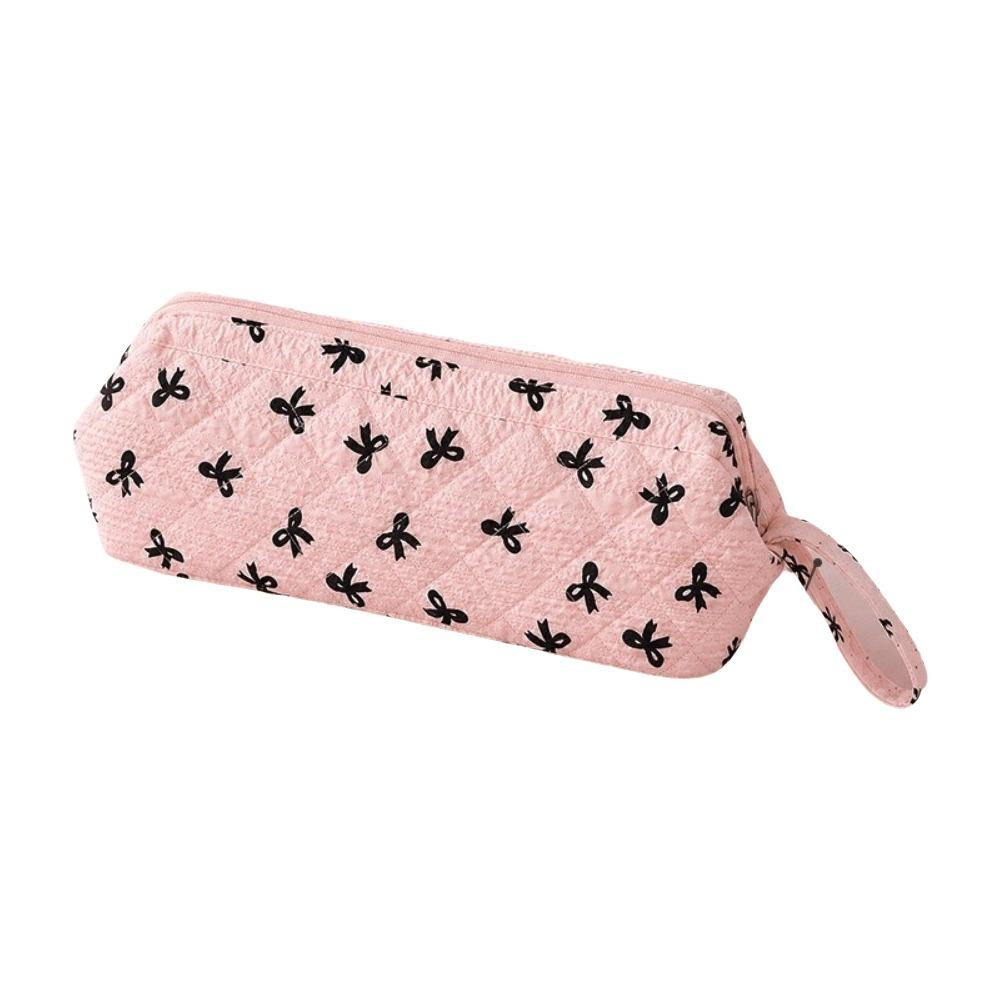 Multi-Purpose Hair Dryer Storage Bag Multi-Functional Travel Hair Styling Case Women Hair Tool bow pink