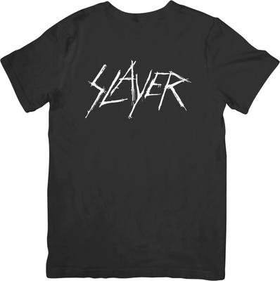 Slayer Music Unisex-Passform für Männer & Frauen Qualitäts-Baumwoll-T-Shirt Schwarz