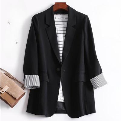 New Spring Autumn Fashion Business Plaid Suits Women Work Office Casual Blazer Ladies Long Sleeve Gray Coats Slim Jacket