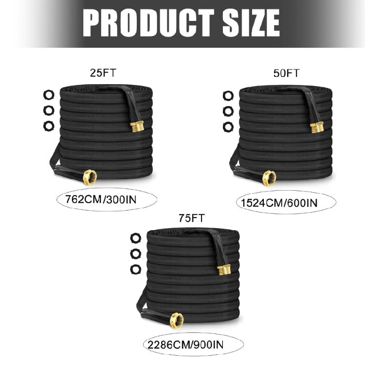 25ft/50ft/75ft Garden Hose Telescopic Hose Extended Garden Hose High Pressure Car Wash Pipe Irrigation Irrigation