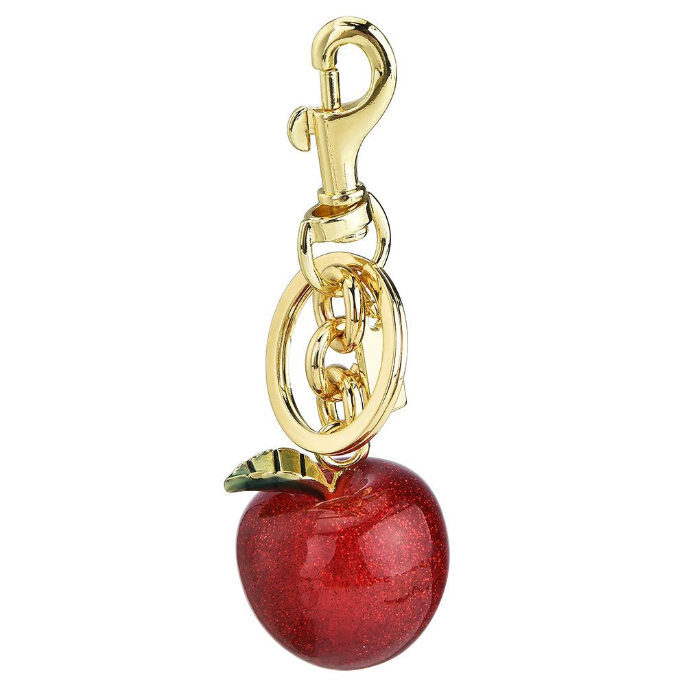 Red Cherry Crystal Bag Pendant Keychain Cherry Pendant Women'S Bag Accessories Fashion Red Delicate Bag
