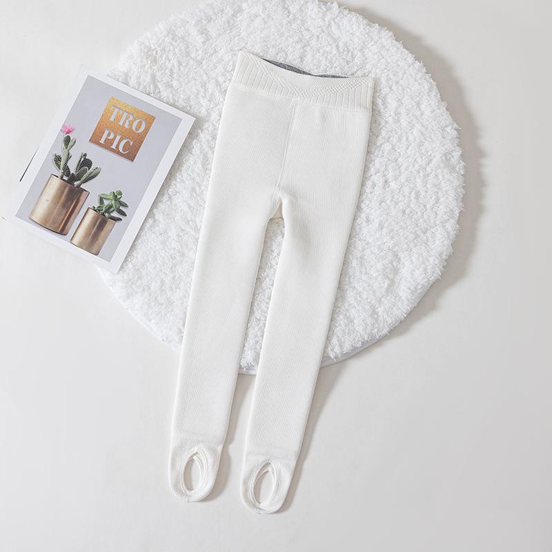 "Mädchen Winter Verdickt Samt Baumwolle Leggings - Hüfthebend Lammfell Neun-Punkt Warme Strumpfhose"