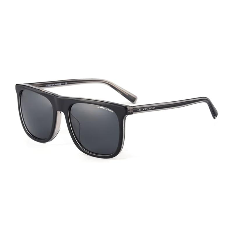 

EMPORIO ARMANI Chic & Trendy Versatile Black Plate Frame Square Sunglasses Men s 57 чёрный
