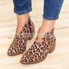 Size Large Size Leopard Print Martin Boots Women's 2 Autumn and Winter New Pointed Side Zipper Suede Women's Boots