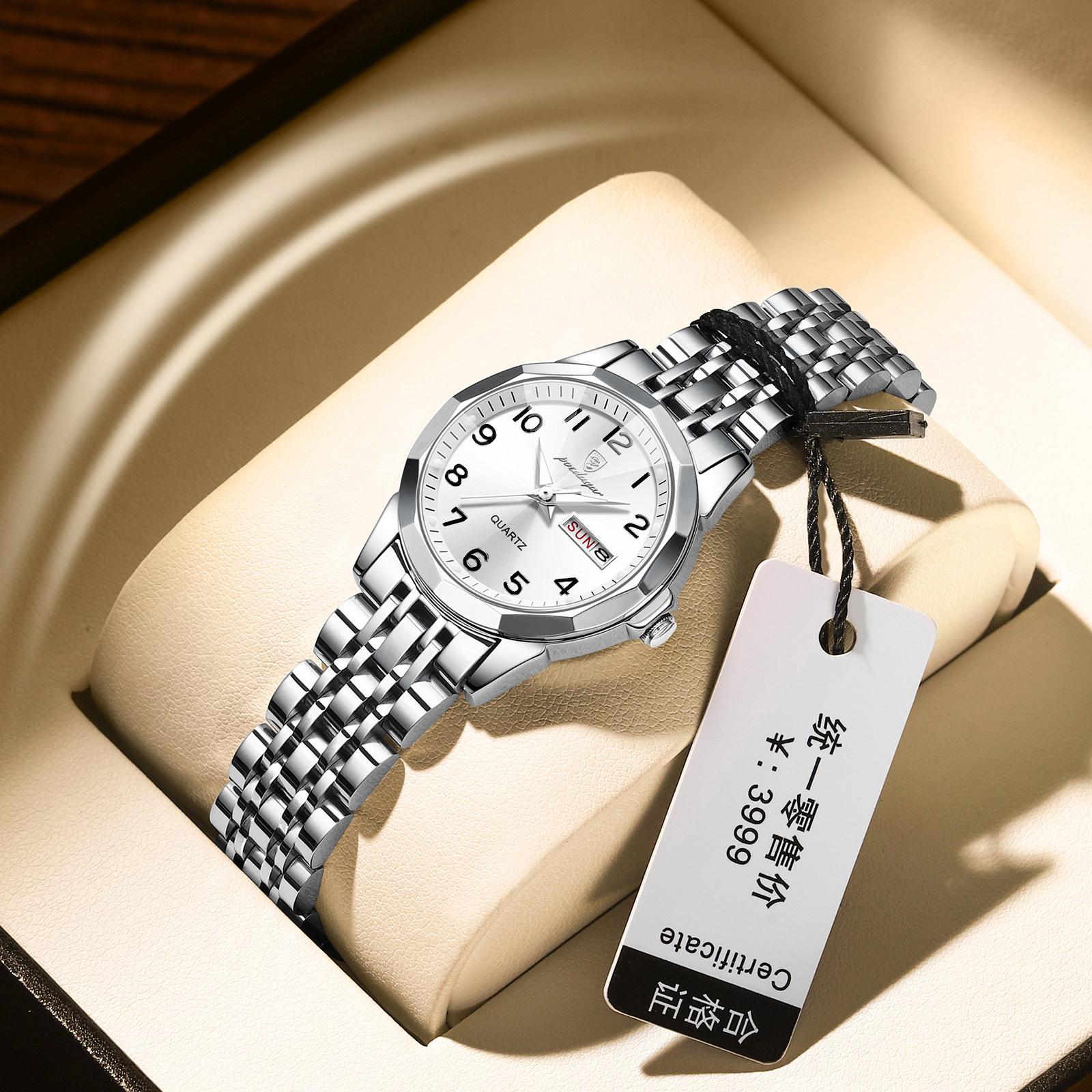 

Waterproof Ladies Watch Double Calendar Quartz Watch Women