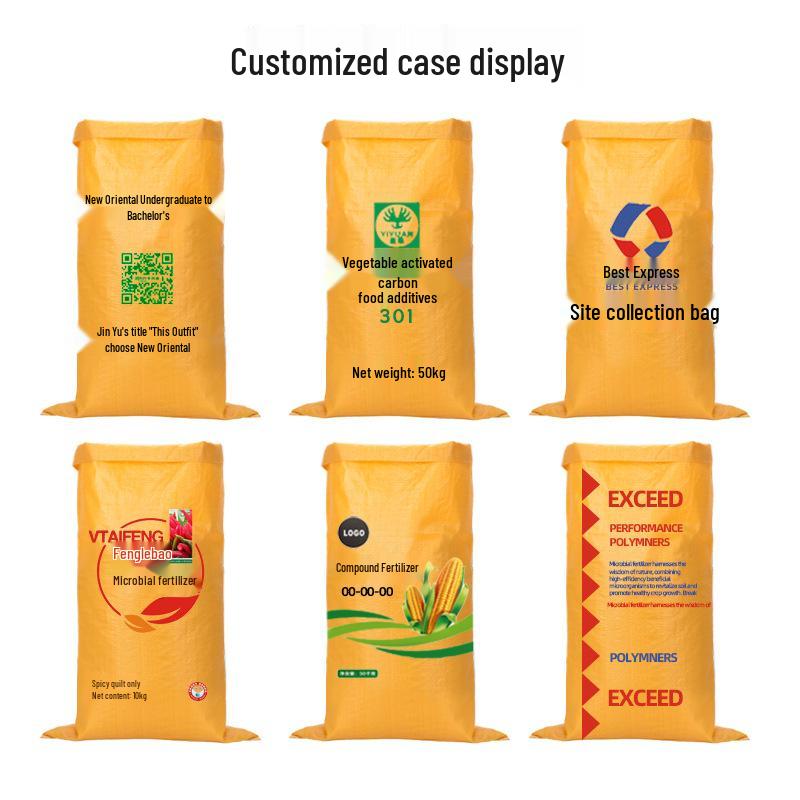 Thickened Bright Yellow Woven PP Plastic Sack for Express Logistics & Moving