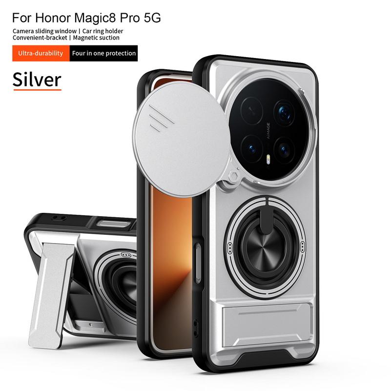 2 in 1 Ring Grip Built-in Magnetic Car Mount Holder Case for Honor Magic 8 Pro 7 6 Lite honor X9d X9c X9B X6c X7B protect Cover