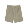 Skechers Solid Color Loose Fit Straight Leg Sports Shorts Men Shorts Dark-Green L223M041