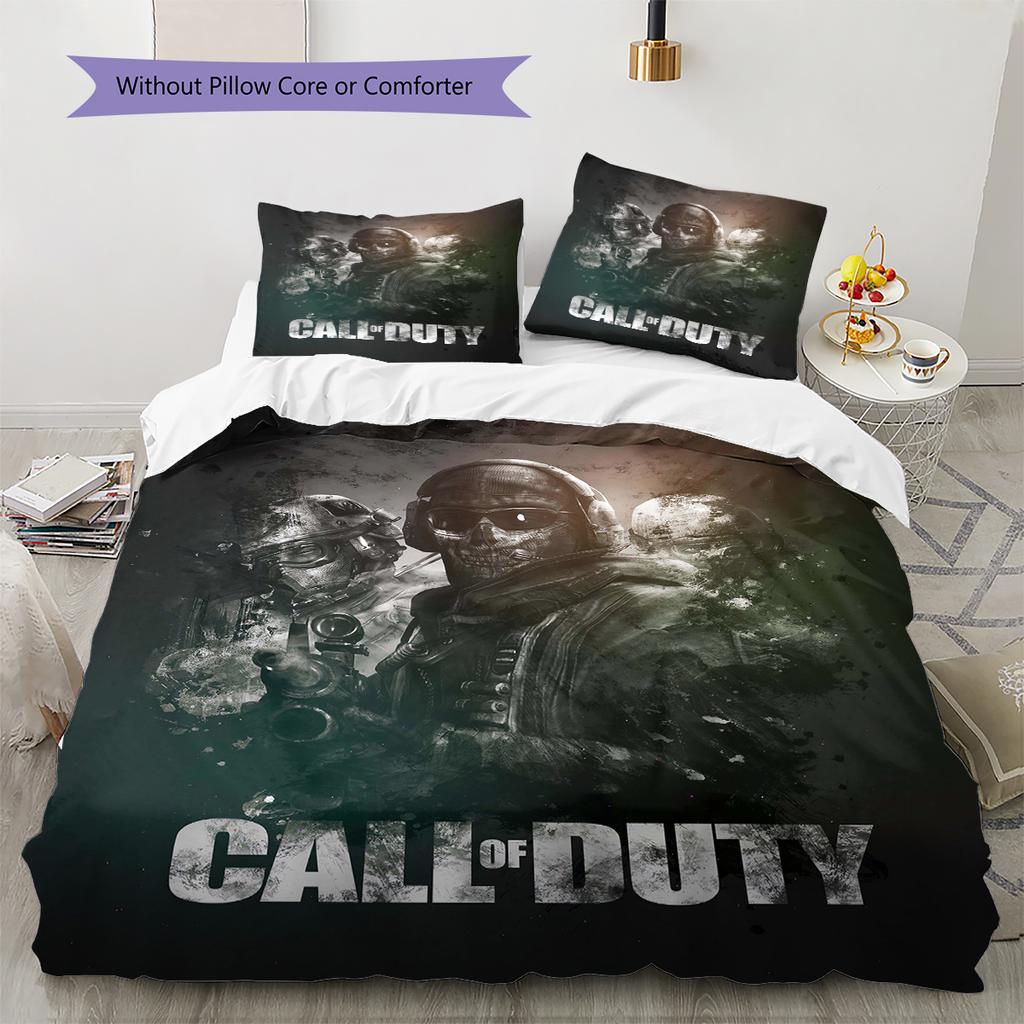 Set Copripiumino Trapuntato Call Duty Federa Decorazione Casa Regalo (1 * copripiumino + 2 * federa, senza nucleo)