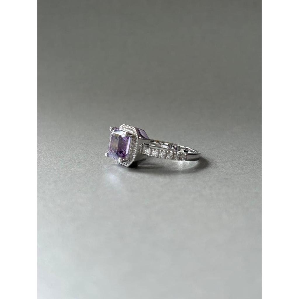 Used No. 12 amethyst ring asscher cut