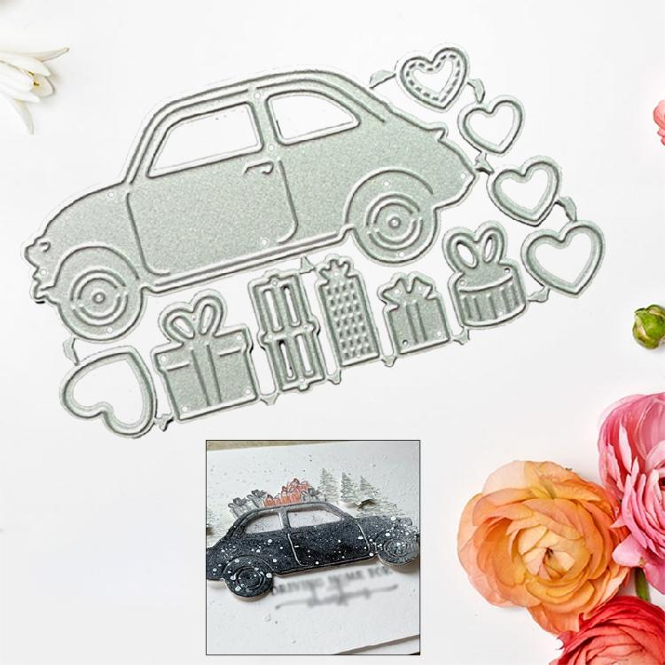 Car Cutting Dies Greeting Invitation Message Card Birthday Celebration Blessing