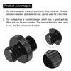 uxcell Microphone Stand Adapter, Male 3/8 in to Male 3/8 in, Aluminum Alloy Microphone Screw Adapter for Microphone Tripod Stand, Black, 2 Pieces