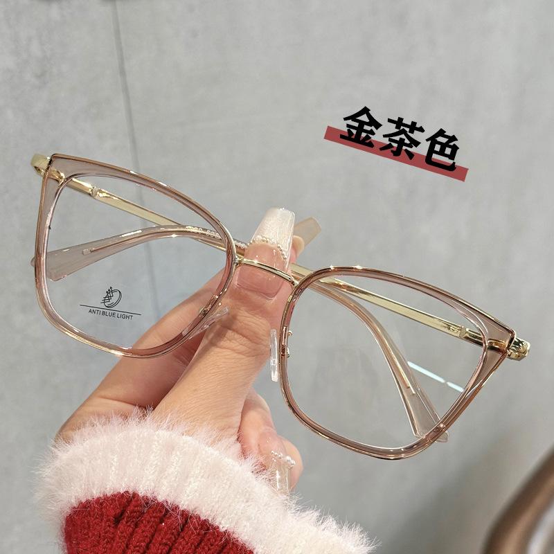 Material Women'S Glasses Frame Cat Eye Shape Blue Light Blocking Glasses Man European American Eyeglass Frames For Women